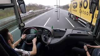 MercedesBenz Tourismo Bus Coach POV Germany Autobahn POVDash Cam [upl. by Clarkin]