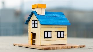 How To Make A Popsicle Stick House [upl. by Delija]