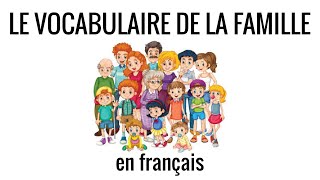 Le vocabulaire de la famille en français fle – vocabulaire 6 [upl. by Eceer166]