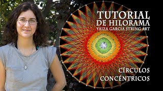 Tutorial Hilorama  círculos concéntricos  String Art [upl. by Nnayd]