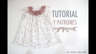 Costura Vestido para niñas manga ranglan patrones gratis [upl. by Noivad614]