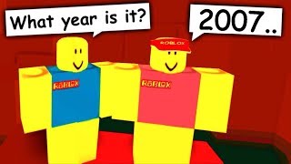 I Met A Time Traveler From 2007 In Roblox [upl. by Ruhtracm945]