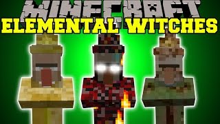 Minecraft ELEMENTAL WITCHES MOD TORNADOES METEORS amp MORE INSANE ABILITIES Mod Showcase [upl. by Elletnuahc]