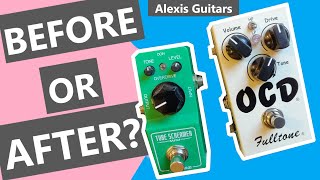 Pedal Stacking Tube Screamer before or after OCD In depth sound test [upl. by Threlkeld265]