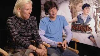 The Chronicles of Narnia  Interview with Tilda Swinton and Skandar Keynes [upl. by Isej]