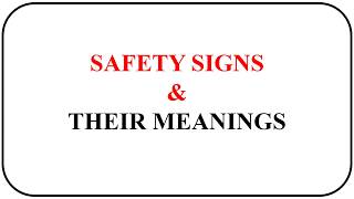 SAFETY SIGNS amp THEIR MEANINGS  PROHIBITION  MANDATORY  SAFE CONDITION  HAZARD [upl. by Secunda]