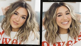 BEACH WAVES ON MID LENGTH HAIR TUTORIAL  2021 [upl. by Aicyla]