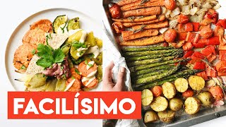 Verduras Asadas al Horno Listas en 20 minutos  3 Recetas Fáciles y Rápidas [upl. by Yelyak]