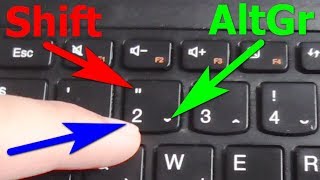 How to type Additional Symbols Lenovo B5130 laptop AltGr [upl. by Alveta795]