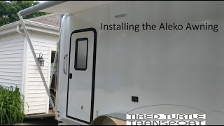 Cargo Trailer Camper Conversion  Part 14 Aleko Awning [upl. by Leinad517]