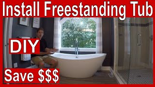 How to Install a Freestanding Tub [upl. by Adihsaar]