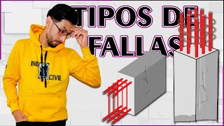 TIPOS DE FALLAS  VIGAS Y COLUMNAS  CONCRETO REFORZADO [upl. by Pirali]