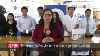 Estudiantes de la UNMSM presentan proyectos innovadores [upl. by Shellans]