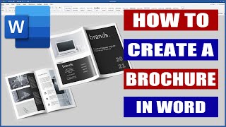 How to Design a Brochure in Word  Microsoft Word Tutorials [upl. by Xer]