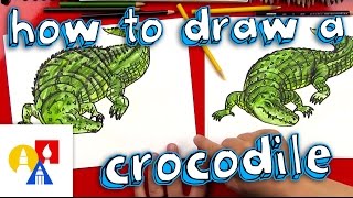 How To Draw A Realistic Crocodile [upl. by Tamra]