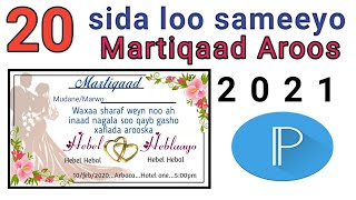 sida loo sameeyo martiqaad Invitation card baro sida loo isticmaalo pixellab full tutorial 2021 [upl. by Stein468]