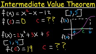 Intermediate Value Theorem Explained  To Find Zeros Roots or C value  Calculus [upl. by Ralph]