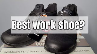 Skechers Relaxed fit squad work slipon  Unboxing skechers [upl. by Tezile947]