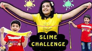 SLIME CHALLENGE  Funny Indoor Activity for kids  Aayu and Pihu Show [upl. by Kline]