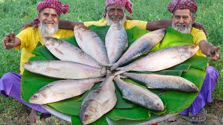 Hilsa Fish Curry Recipe Of Grandpa  3 Pounds 10 Elish Curry For Old Age Special People Of Village [upl. by Holna343]