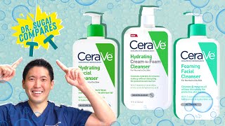 Dr Sugai Compares CeraVe Cleansers [upl. by Euqirdor]