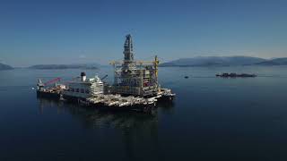 Video Pioneering Spirit Installing the Johan Sverdrup DP Topsides [upl. by Ateekan]