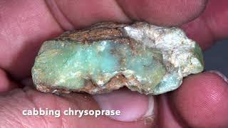 Cabbing Chrysoprase [upl. by Attenov]