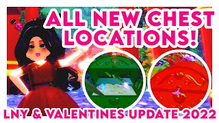 All Chest Locations for FREE Accessories Royale High Lunar New Year and Valentines Update 2022 [upl. by Asum]