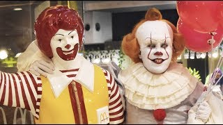 Pennywise visits McDonalds ASMR Mukbang Challenge [upl. by Jollanta]