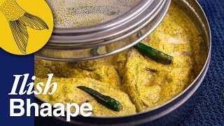 Ilish Bhapa Shorshe Diye—Bengali Recipe of Steamed Hilsa in MustardCoconut Paste—Easy Ilish Recipe [upl. by Katlaps361]