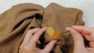 DIY Needle Felting How To Repair Holes in Sweaters [upl. by Lumpkin]