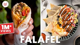 Falafel Recipe  Falafel Shawarma  Hummus  Falafel Wrap  HomeMade Tahini  Chef Sanjyot Keer [upl. by Rici]