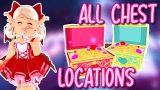 NEW VALENTINES CHEST LOCATION Roblox Royale High Valentines Day update [upl. by Yessak]