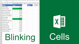 Excel Blinking Cells VBA Code [upl. by Mathis]