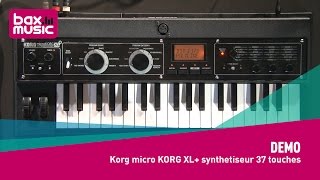 Korg microKORG XL synthétiseur 37 touches  Demo [upl. by Nawed]