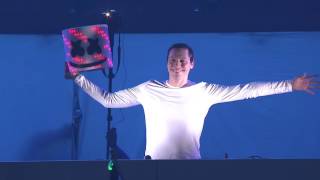 Marshmello FINALLY reveals himself at EDC Las Vegas 2016 [upl. by Llenaj247]