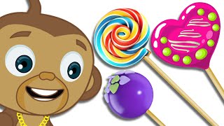 Learn Colors with Colorful Lollipop Finger Family Song  HooplaKidz Nursery Rhymes [upl. by Lombardi]