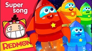 Colored rockets  Super songs  rocket song  cartoons for kids  REDMON [upl. by Niwle]