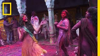 Get an UpClose Look at the Colorful Holi Festival  National Geographic [upl. by Anayet]