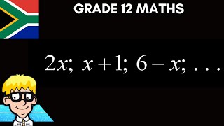 2aSolve X Arithmetic Sequence Gr 12  Try [upl. by Hamish]