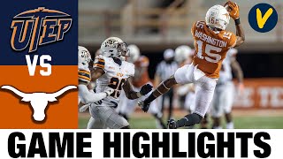 UTEP vs 14 Texas Highlights  Week 2 College Football Highlights  2020 College Football [upl. by Donaugh184]