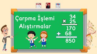 3 Sınıf  2 Basamaklı Çarpma İşlemi [upl. by Dihgirb]