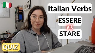 Italian Grammar Quiz on Verbs ESSERE vs STARE with explanations [upl. by Lankton184]