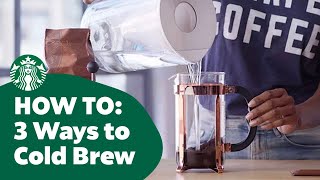 How to Three Ways to Cold Brew Coffee [upl. by Agamemnon991]