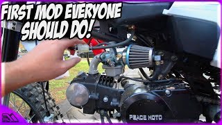 First Mod Everyone Should Do After Buying A Chinese PitDirt Bike To Improve Performance [upl. by Shea]