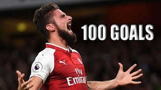 Olivier Giroud  All 100 Goals For Arsenal [upl. by Notnil]