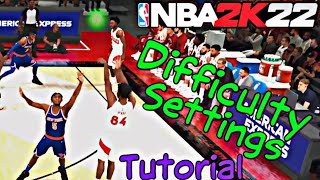 How To Change Difficulty In NBA 2K22 Mycareer [upl. by Odracir581]