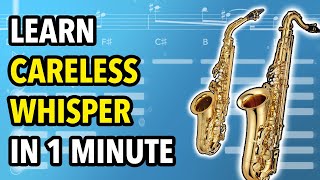 Careless Whisper Sax Tutorial  Saxplained [upl. by Morgen]