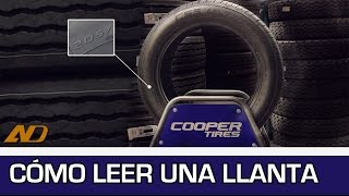 ¿Cómo leer una llanta  Cooper Consejos [upl. by Ahseuqram885]