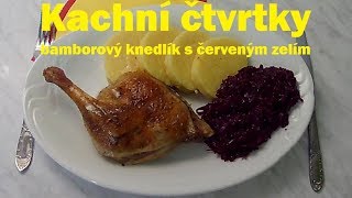 Kachní čtvrtky bramborový knedlík a červené zelí [upl. by Cindy]